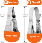 Tomkas Dog Sling Carrier for Small Dogs Puppy Carrier for Small Dogs (Grey, for Pets Weight 2-7 lbs)
