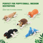 LEGEND SANDY Dog Squeaky Toys for Puppy, 5 Pack Small Dog Toys, Stuffed Animal Puppy Toys with Tug of War Ropes Value Bundle, Puppy Chew Toys for Teething with Squeakers Small Medium Breeds