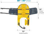 Outward Hound Granby Splash Yellow Dog Life Jacket, Large