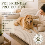 Smiry Velvet Couch Cover for Dogs, Non Slip Soft Sofa Protector for Pets | Washable Sofa Cover for Cats, Cozy Furniture Protector Against Pet Hair, Scratches, Fits Sectional Sofa(Apricot, 36"x36")