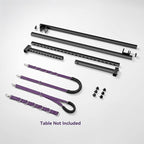 Dog Grooming Arm for Table, H-Shape Adjustable Grooming Stand, 42" Height & 26"–50" Width, Clamp-On Pet Grooming Arm with Grooming Loop and Belly Strap Set for Home Grooming, Nail Trimming & Drying