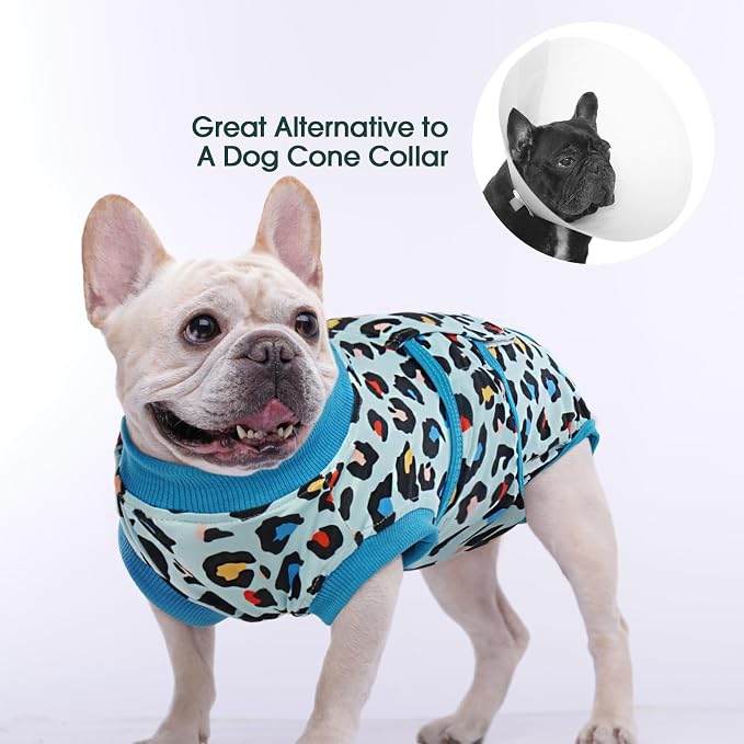 Kuoser Dog Recovery Suit After Surgery, Spay Neuter Surgical Suit for Dogs | Post Surgery Anti-Licking Dog Onesie Protects Wounds and Incisions, E-Collar & Cone Alternative Bodysuit for Female Male Dogs