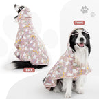 Dog Raincoat,Dog Rain Jacket Poncho with Hood and Leash Hole(Rabbit,3XL) | Windproof,Waterproof,Leash Loop,Adjustable,Rabbit Design