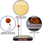 NCAA FLORIDA STATE Seminoles Basketball Court Cat Scratcher - REVERSIBLE Felt/Cardboard Toy, Cat Ball with Bell, Catnip-Filled Plush Basketball