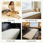Circular Grid Couch Cover for Dogs Washable - Non Slip Thick Soft Pet Sofa Protector for 3 Cushion Couch Large Silicone Particles Furniture Mat for Cats Sectional Slipcovers