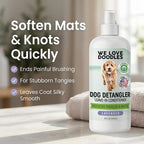 We Love Doodles Large Slicker Brush & Lavender Detangler Spray Pack - for Long-Haired Dogs, Dog Leave-In Conditioner for Reducing Mats, Knots & Tangles, Dematting & Conditioning Kit, 16 oz