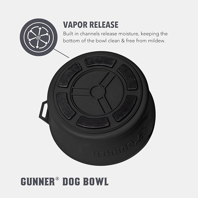 Dog Bowl with Spill-Proof Travel Lid, Black, 7-Cup Pet Travel Bowl | Black 7-Cup Dog Bowl, Spill-Proof Travel Lid, BPA-Free, Rust-Proof, Shock-Resistant, Stackable and Dishwasher Safe