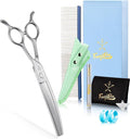 High-end Professional Dog Grooming Curved Thinning Scissors Teeth Blending Shears Pet Texturizing Thinner Blender Shears 7 Inch Extremely Very Sharp Made Of Stainless Steel Alloy For Dog Cat Groomer