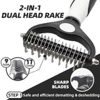 Dog Brush for Shedding, 7 PCS Dog Grooming Brush Kit, Undercoat Rake, Slicker Brush, Deshedding Comb, Bath Brush, Nail Clipper for Long & Short Haired Dogs & Cats, Black
