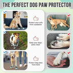 SlowTon Dog Shoes for Large Small Medium Dogs - Waterproof Dog Boots for Summer Hot Pavement, Paw Protector for Outdoor Walking Winter Snow, Anti-Slip Rubber Dog Booties for Hardwood Floor (GR, 3)