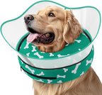 Supet Raised Inflatable Dog Cone Collar to Stop Licking, Soft Dog Cone Alternative After Surgery, Pet Neck Donut Collar for Small Medium Large Dogs