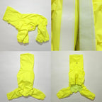 D Doggy Star Italian Greyhound Raincoat Waterproof Jacket Windbreaker Clothes Whippet for Dog (XL,Raincoat Yellow)