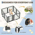 Dog Playpen Indoor 40 Inch 16 Panels Pet Pen with Door & Stakes Portable Exercise Puppy Playpens Metal Dogs Fence Outdoor for Yard RV Camping Training Trips Medium Large Dogs Foldable Expandable