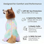 Dog Cooling Sun Protection Suit, Outdoor Fashion Onesie, UPF 50+ Lightweight Breathable Quick-Dry, Anti-Dirt & Anti-Shedding, Zipper Design for Easy Dressing Undressing (Lavender, Medium)