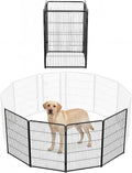 NEWBULIG Dog Playpen for Indoor 40 Inch 4 Panels - Portable Heavy Duty Metal Pet Exercise Pen, Foldable Small Medium Large Dog Puppy Playpen Fence for Outdoor RV, Camping, Yard, Garden