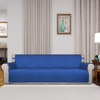 PureFit Reversible Quilted Couch Covers for Dogs Sofa Cover 4 Seater 88" | Classic Blue/Ivory, Water Resistant Couch Protector, Washable Pet Couch Cover with Non Slip and Elastic Straps For Kids