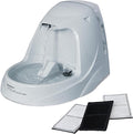 PetSafe Drinkwell Platinum Cat Fountain, Includes 3 Carbon Filters | 168 Oz Capacity, Falling Stream Encourages Drinking, Adjustable Flow, Top-Shelf Dishwasher Safe, 3 Filters Included