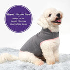 cyeollo Dog Coat Sherpa Fleece Reversible Jacket Turtleneck Sweater Vest Thick Dog Jackets for Winter Warm Clothes Cold Weather Coats for Small Dogs Apparel, Pink L