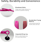 Breakaway Cat Collar - Soft, Comfortable, and Lightweight Safety Buckle Collar with Name Tag Ring for Outdoor Cats and Sensitive Skin Kittens by Nuvuq (6 ⅞" to 10 ¼", Pink)