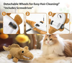 Interactive Cat Toys for Indoor Cats – Auto Moving Alligator with 360° Random Movement & Tail Wagging, Rechargeable Cat Exercise Toy with Catnip, Self-Play Fun for Bored Adult Cats-Brown