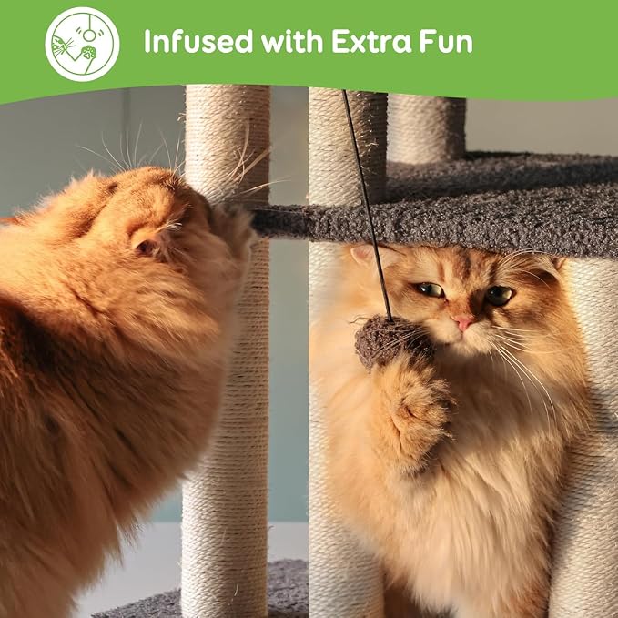 Pawque Dog Stairs & Cat Scratching Post Pet Steps for High Beds Couch | High-Strength Boards Holds up to 150 lbs for Indoor Small Cats Kittens Dogs Climbing Playing, 3 Combination Options, 3 Steps