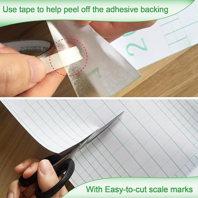Shackcom Clear Contact Paper Roll Self-Adhesive Kitchen Backsplash Wall Protector 15.7in X 9.84ft - Used as Shelf Drawer Liner, Whiteboard, Wallpaper, Cat Dog Scratch Protector