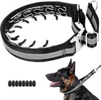 Mayerzon Martingale No Pull Dog Collar with Alloy Buckle, Black, M, 3mm | For Medium Large Dogs that Pull, Patented Dog Walking Training Collar, Thick Foam Padding, Reflective, Adjustable, 1.5'' Wide
