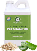 Oatmeal Shampoo for Dogs - Helps Dry Coats & Itchy Sensitive Skin, 64 oz | Aloe Vera, Chamomile, Jojoba Oil, Vitamin E, No Parabens or Artificial Dyes