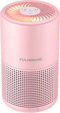 Air Purifiers for Bedroom, FULMINARE H13 True HEPA Filter (Pink) | Remove Pet Hair, Smoke, Odors，Quiet Air Cleaner With Night Light, Portable Small Air Purifier for Home, Office, Living Room