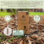 Pawtria Home Compostable Dog Poop Bag Rolls, 120 Bags, 8 Rolls | Leak-Proof Dog Poop Bags Made with Vegetable Starches, TÜV Austria Home Compost Certified, Easy Open Rolls