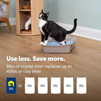 PetSafe ScoopFree Odor Control Crystal Cat Litter, Fresh Scent, 8 Lb Bag, Pack of 3