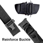 Tactical Dog Collar and Leash Set for Large Dogs with Control Handle，Black | 1000D Heavy-Duty Nylon Fabric,Quick-Release Metal Buckle,Adjustable Fit,Soft-Padded Webbing,D-Ring,for Training & Hiking,M