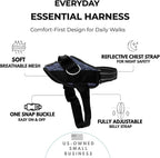 ShawnCo Essential Dog Harness, No-Pull Pet Vest with 3 Leash Clips, No Choke, Reflective, Adjustable and Padded, for Easy Walking and Training for Small, Medium and Large Dogs (Dark Camo, XS)