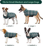 Kuoser Warm Dog Coat, Waterproof Dog Jacket for Extra Large Dogs, Green 3XL | Adjustable Durable XXXL Doggie Winter Coat Reversible Puppy Cold Weather Apparel for Large Breed
