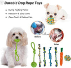 MRSOHRET 20Pcs Puppy Chew Toys for Teething, Dog Chew Toys with Rope Toys, Pet Dog Toothbrush, Treat Balls, Plush Toys and Squeaky Toy for Small Medium Dogs with Basket (20 Pack Elephant)