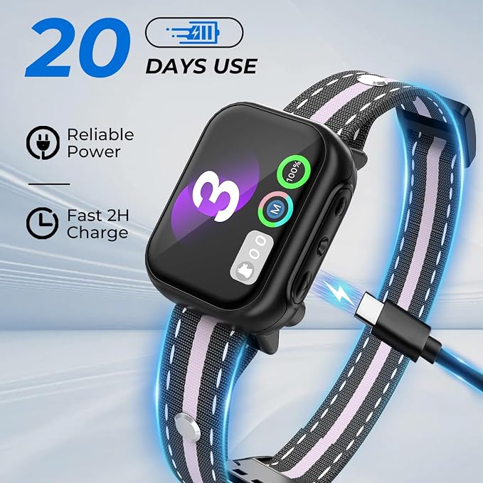 RPZ Automatic Dog Bark Collar for Small Medium Large Dogs 8-150 Lbs, Pink | Rechargeable anti barking collar with bark count tracking, 4 training modes, 3 sensitivity levels and IP67 waterproof