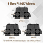 Pet Bench Seat Covers for Trucks, Heavy Duty Nonslip Car Seat Protector with ISOFIX Openings for 1-2 Child Car Seats,Fits Ford 150,Ram 1500,GMC Sierra,Toyota,Ram,Chevrolet Silverado(Black)