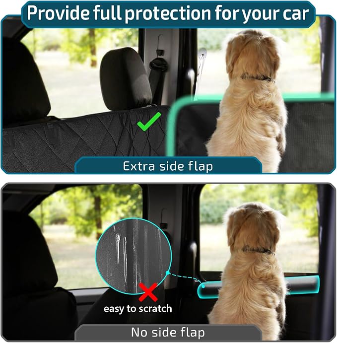 Veckle SUV Cargo Liner for Dogs - Trunk Cover with Bumper Flap Protector | Waterproof Pet Cargo Cover with Side Flaps, Dog Car Seat Cover with Non-Slip Trunk Mat, Prevents Scratches Pet Hair Mud Dirt