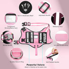 Service Dog Vest Harness and Leash Set+10 Patches,Easy Walk Pink S | No Pull&Adjustable Reflective Dog Harness Small Sized,Dog Leash with 2 Soft Padded Handles,for Training Hiking Walking
