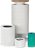 Petbobi Air Purifier for Home Large Room Up to 3630 Sq Ft, H13 + H11 HEPA | 7-Layer Anti-Clog Pet Hair Dander Smoke Odor Removal, 360° Airflow 275 CFM, Smart App & Monitor Auto Mode, 25dB Quiet Sleep