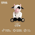 fabdog Floppies Plush Dog Toy - Cute & Durable Squeaky Dog Toys - Best Squeak Toy for Puppies and All Breeds | Ideal Pet Gift| Small Cow