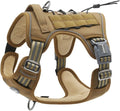 Auroth Tactical Dog Harness for Small Medium Dogs No Pull Adjustable Pet Harness Reflective K9 Working Training Easy Control Pet Vest Military Service Dog Harnesses Army Yellow M