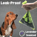 Doggy Poop Bags with Dispenser (576 Bags) Dog Waste Pickup Bags Refill Rolls Cat Waste Bags (Green, 32 Rolls, Lavender Scented)