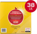 Purina Tidy Cats 24/7 Performance Clumping Cat Litter, 38 lb Box | Clean Linen scent with a slow-release deodorizer, guaranteed 10-day control