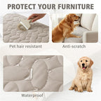 Ameritex Waterproof Pet Bed Cover Anti-Slip Dog Bed Blanket for Sofa and Furniture Waterproof New Pattern Design (Khaki, 30x70 Inch (Pack of 1))
