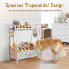 Lomivra Large Dog Toy Basket (23.6"x11.2"x9.7"), Dogs Toy Bin with Storage Organizer, Trapezoid Toy Box for Dog Stuff Accessories, Pet Toy Storage Holder Chest for Cat Dogs Essential Supplies