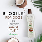 BioSilk for Dogs Silk Therapy Shampoo with Natural Coconut Oil, Moisturizing Dog Shampoo, Sulfate and Paraben Free, pH Balanced Specifically for Dogs, Made in USA, 12 Fl Oz - 2 Pack