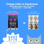 Boxie Glo Attract Clumping Cat Litter 40+ Day Odor Control Dust Free 40 lb