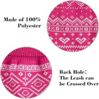 HOMIMP Dog Sweater Argyle - Warm Winter Clothes Puppy Soft Coat, Ugly Dog Sweater for Small Medium and Large Dogs, Pet Clothing Boy Girl, Pink 2XL