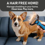 Maxpower Planet Pet Grooming Brush and 2X Grooming Gloves Combo - Double Sided Dematting, Deshedding Undercoat Rake for Dogs and Cats - Reduce Shedding Easily - Blue | Cat & Dual-Sided Rake, Dematting, Adjustable Fit, Machine Washable, Dog Brush for sh...